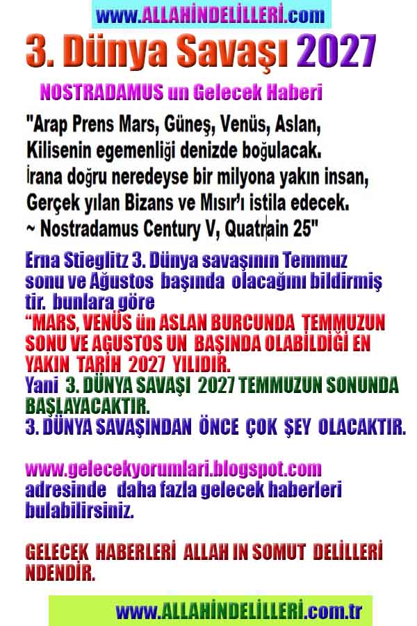 3. dünya savaşı ne zaman armagedon ne zaman?